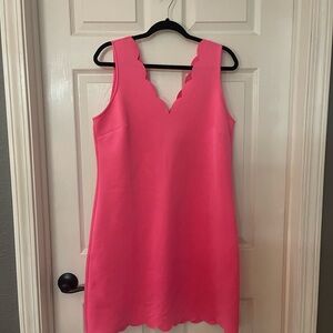 Lilly Pulitzer Bright Pink Dress with Gold Accents